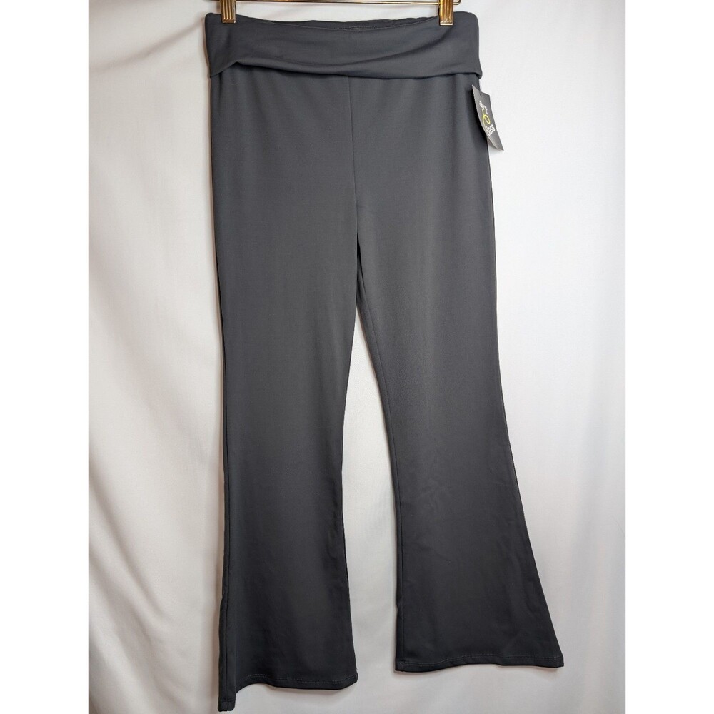 Girls Art Class Fold Over Flare Leggings Dark Gray XL(14) - Picture 1 of 7
